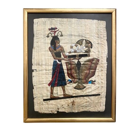 Vintage Oil on Canvas Picture Ship in the Sea Signed - Picture 2 of 13